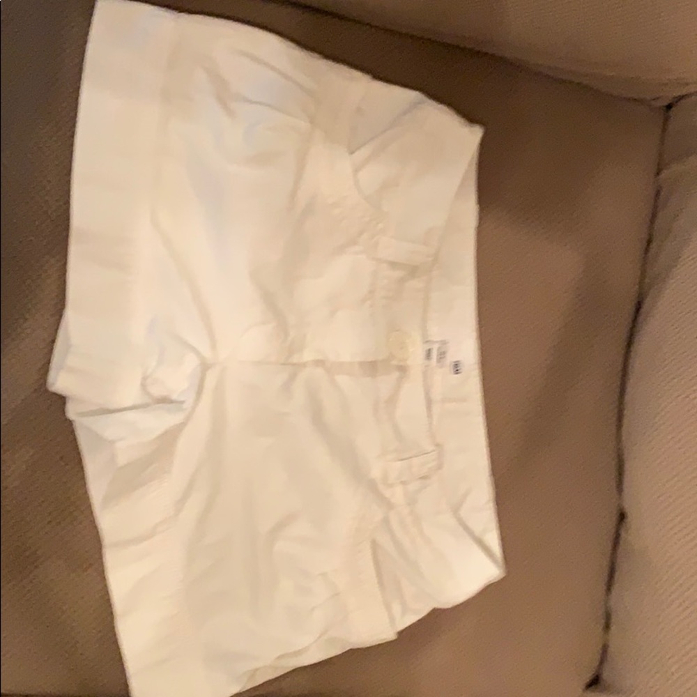 H&M White Cuffed Shorts